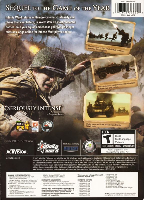 Back Cover for Call of Duty 2 (Windows)