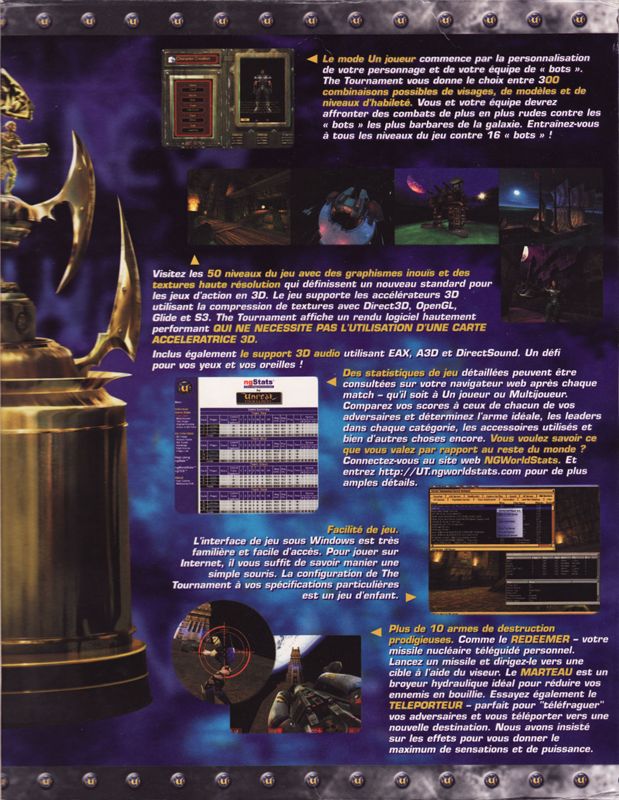 Inside Cover for Unreal Tournament (Windows): Right Flap