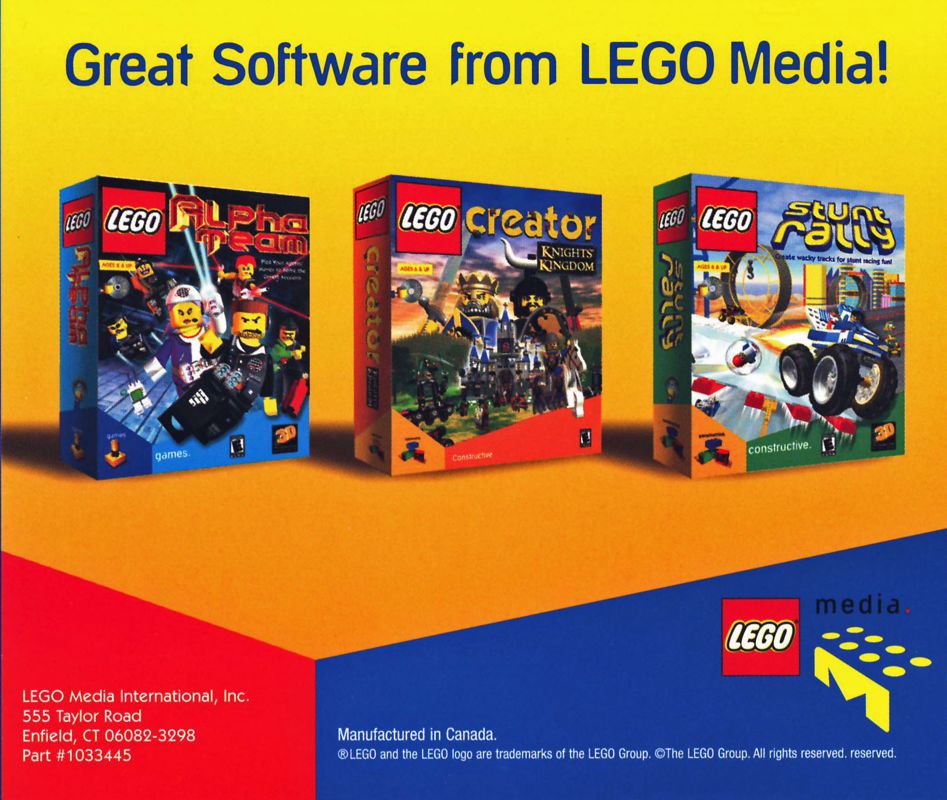 Other for LEGO Stunt Rally (Windows): Jewel Case - Back