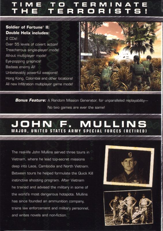 Inside Cover for Soldier of Fortune II: Double Helix (Macintosh): (left)