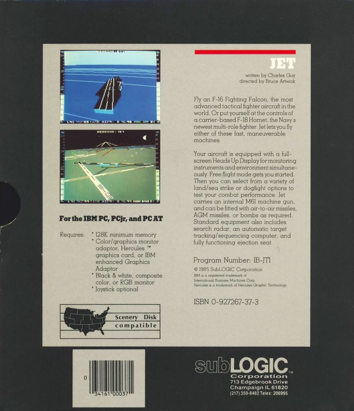 Back Cover for Jet: Version 2.0 (DOS)