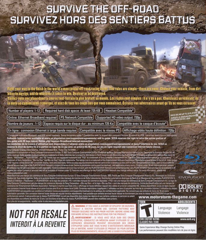 MotorStorm cover or packaging material MobyGames