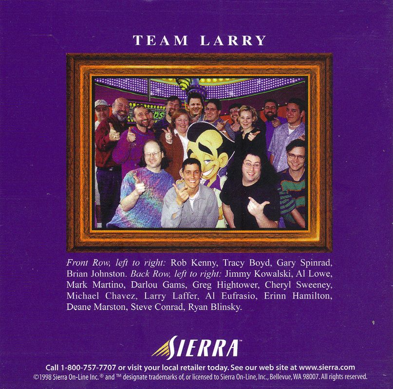 Other for Leisure Suit Larry's Casino (Windows): Jewel Case - Inside Front