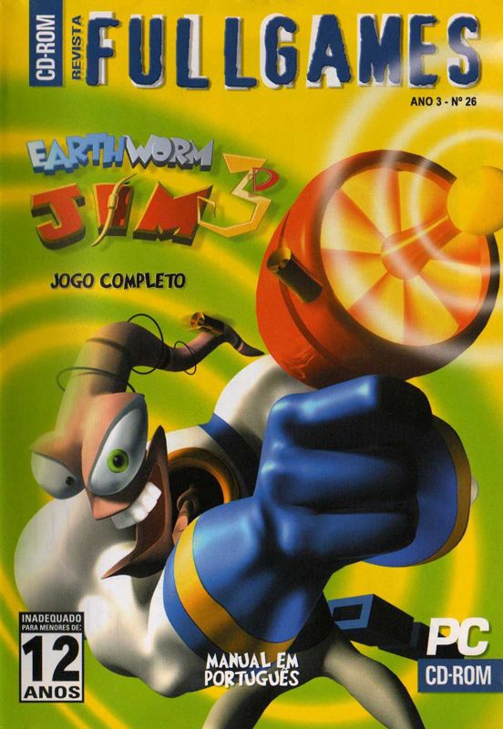Front Cover for Earthworm Jim 3D (Windows) (Fullgames N° 26 covermount)