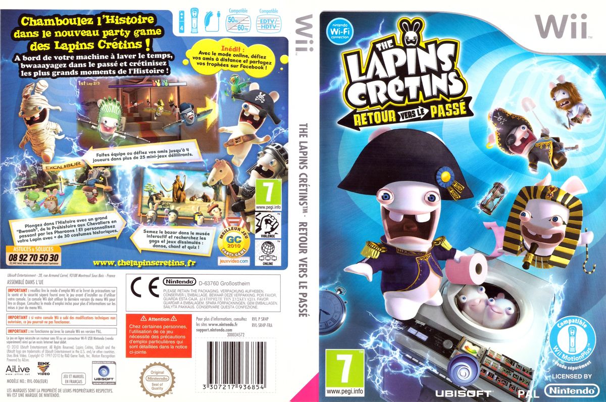 Full Cover for Raving Rabbids: Travel in Time (Wii)
