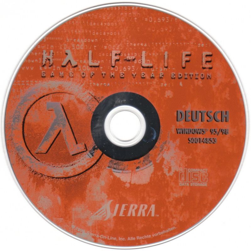 Media for Half-Life: Adrenaline Pack (Windows): Half-Life: Game of the Year Edition Disc