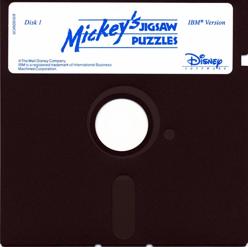Media for Mickey's Jigsaw Puzzles (DOS): Disk 1