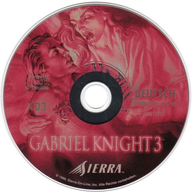 Media for Gabriel Knight 3: Blood of the Sacred, Blood of the Damned (Windows): Disc 3