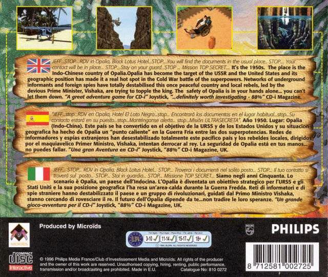 Back Cover for Secret Mission (CD-i)