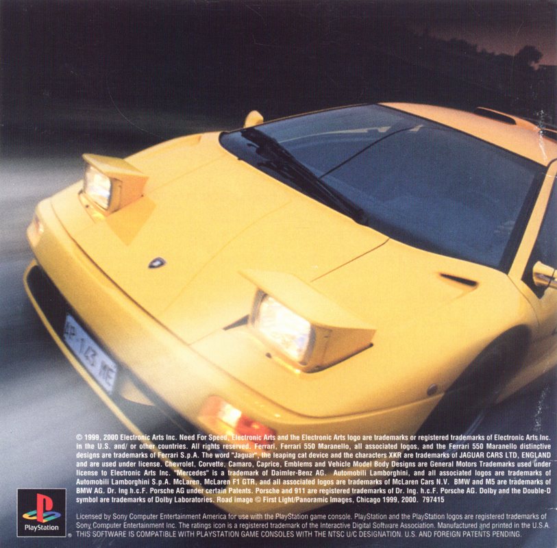 Inside Cover for Need for Speed: High Stakes (PlayStation) (Greatest Hits release): Left