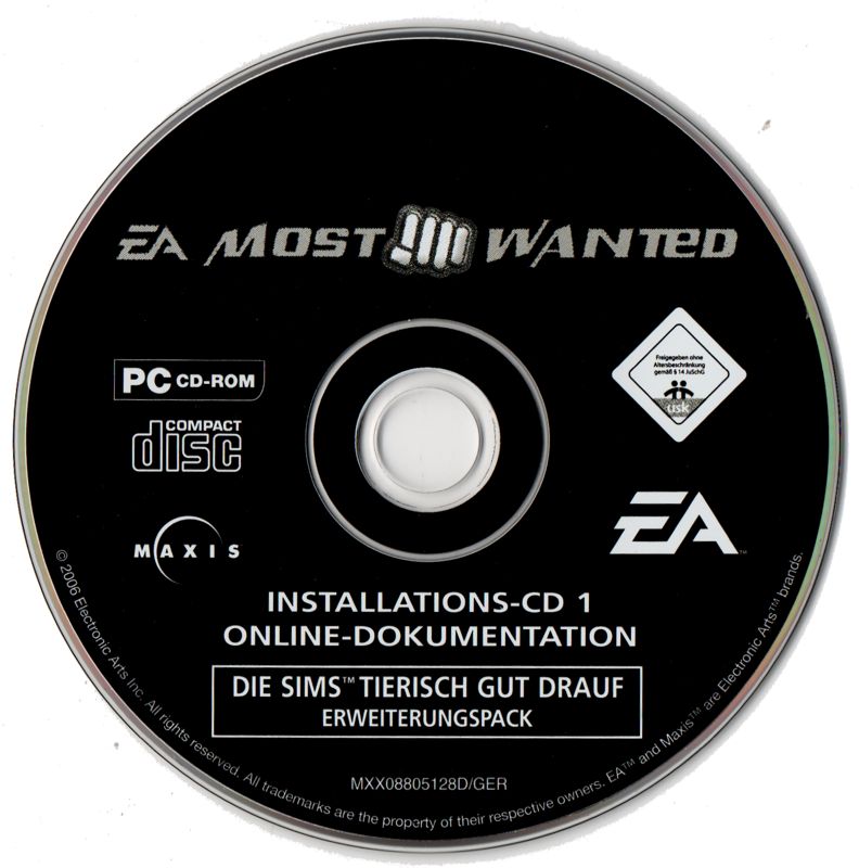 Media for The Sims: Unleashed (Windows) (EA Most Wanted release): Disc 1