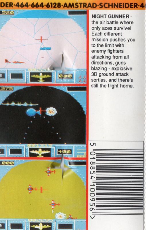 Back Cover for Night Gunner (Amstrad CPC) (Byte Back budget release)