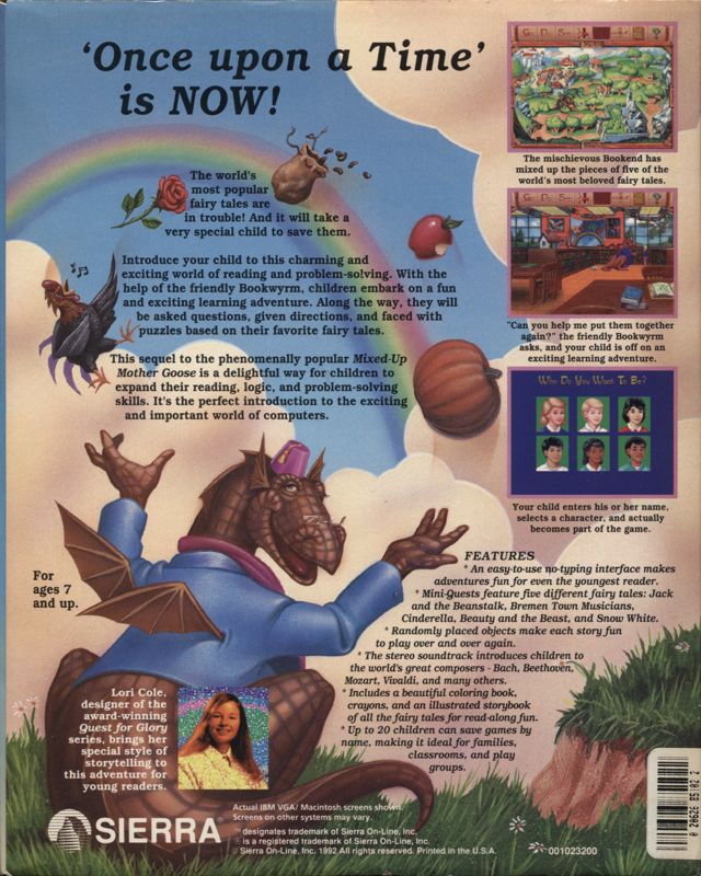 Back Cover for Mixed Up Fairy Tales (DOS) (3.5'' disk release)