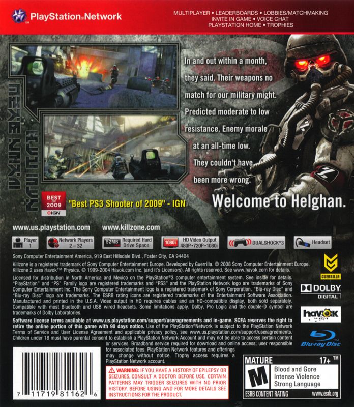 Screenshot of Killzone 3 (PlayStation 3, 2011) - MobyGames