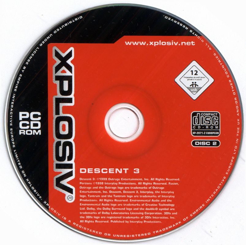 Media for Descent³ (Windows) (Xplosiv release): Disc 2