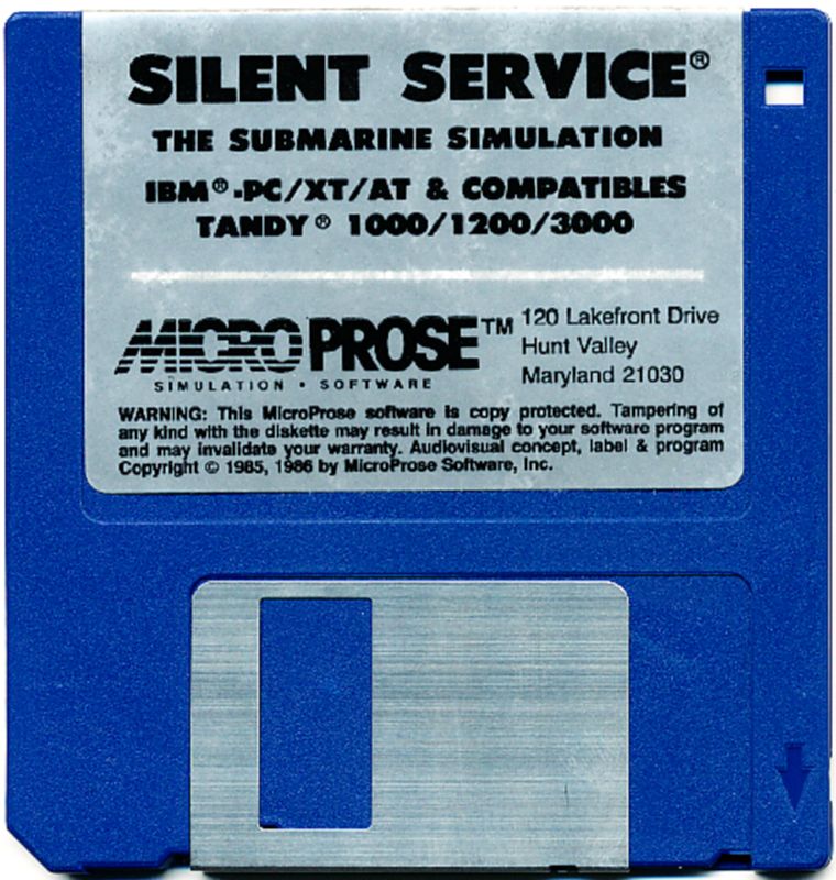Media for Silent Service (DOS): 3.5" Disk