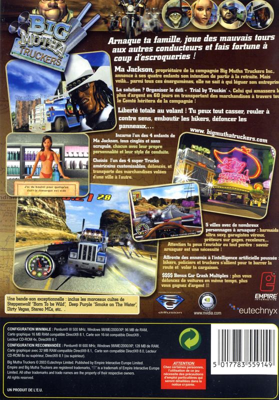 Back Cover for Big Mutha Truckers (Windows)