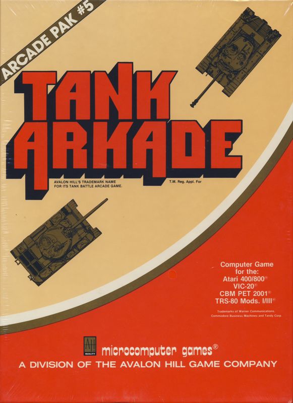 Front Cover for Tank Arkade (Atari 8-bit and Commodore PET/CBM and TRS-80 and VIC-20)