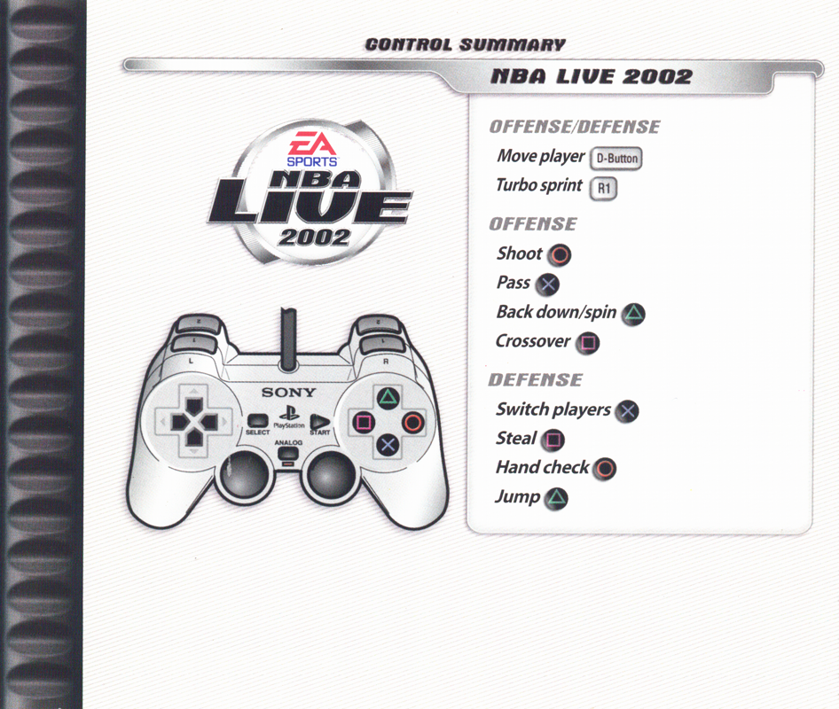 Inside Cover for NBA Live 2002 (PlayStation)