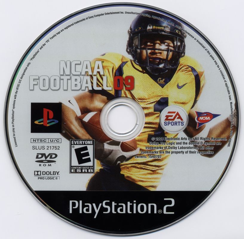 Media for NCAA Football 09 (PlayStation 2)