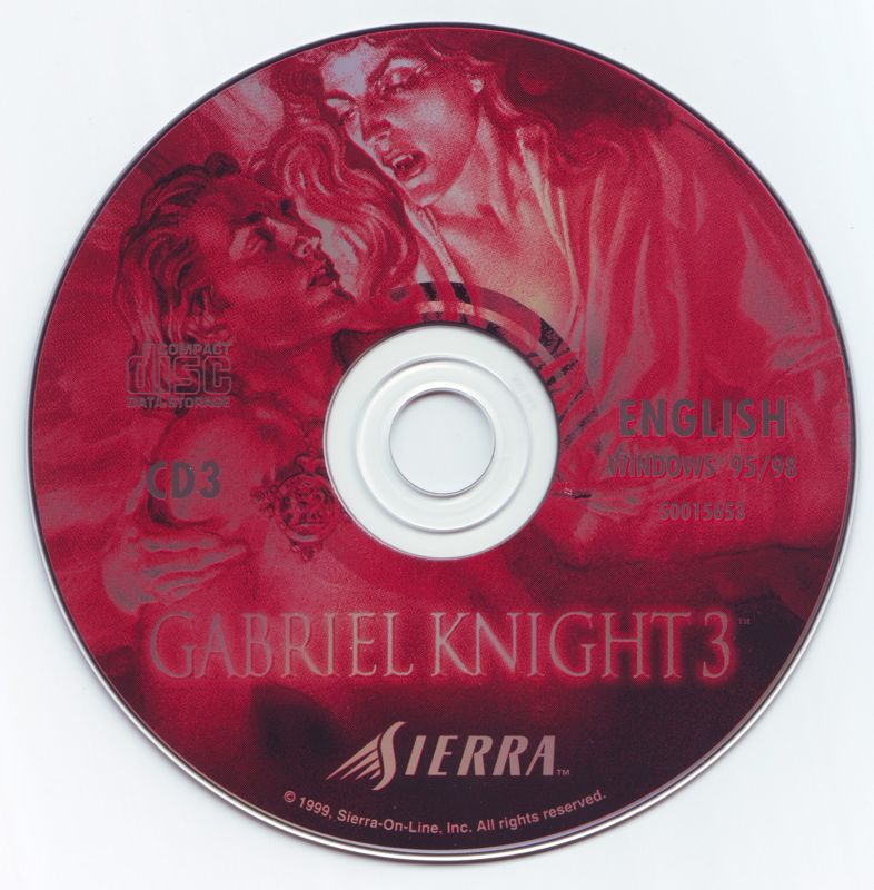 Media for Gabriel Knight 3: Blood of the Sacred, Blood of the Damned (Windows): Disc 3
