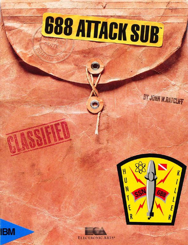 Front Cover for 688 Attack Sub (DOS) (3.5" Disk version)