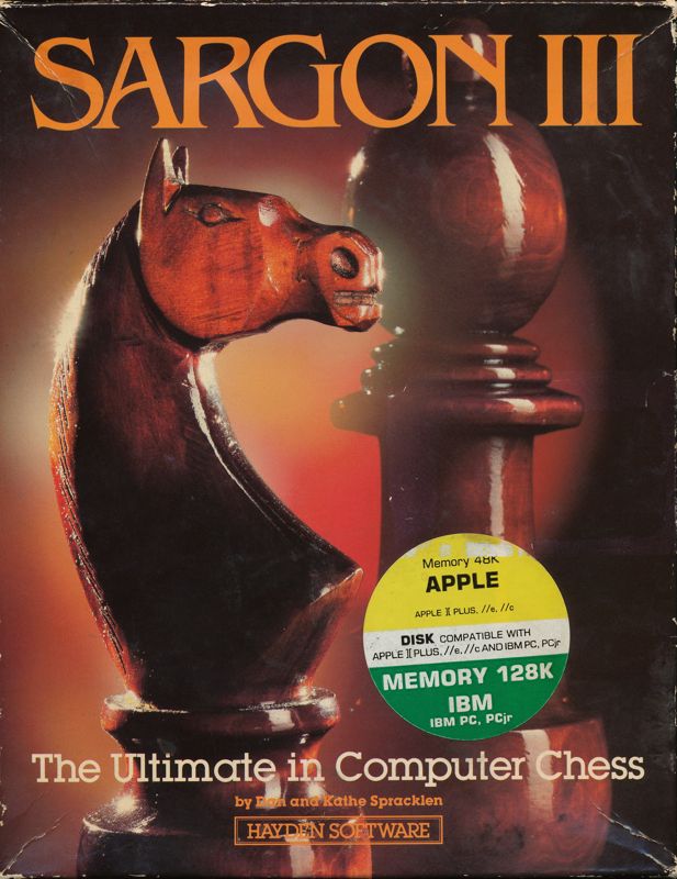 Front Cover for Sargon III (Apple II and DOS) (Alternate stickers)