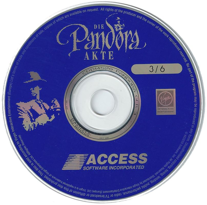 Media for The Pandora Directive (DOS): Disc 3