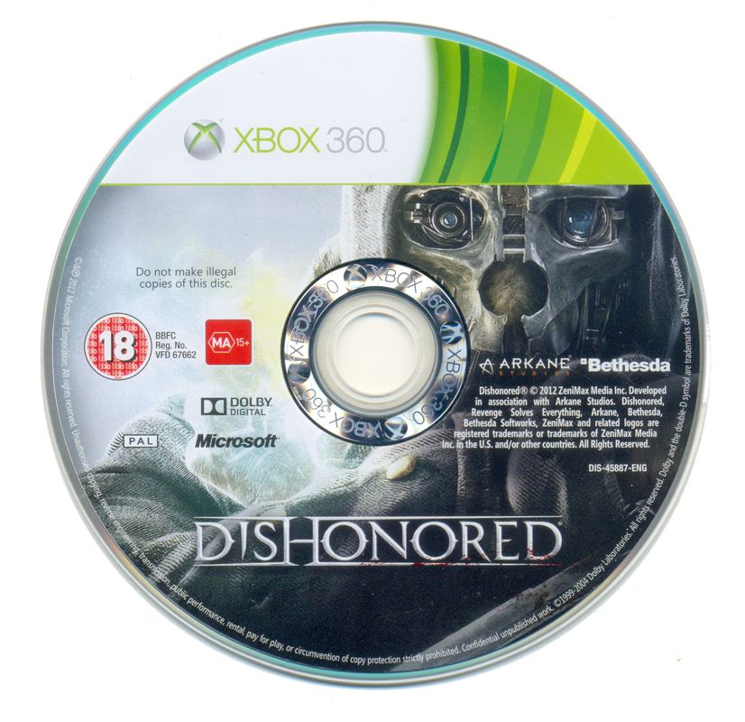 Media for Dishonored (Xbox 360)