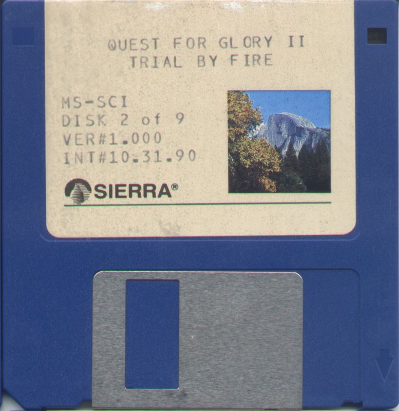 Media for Quest for Glory II: Trial by Fire (DOS): Disk 2