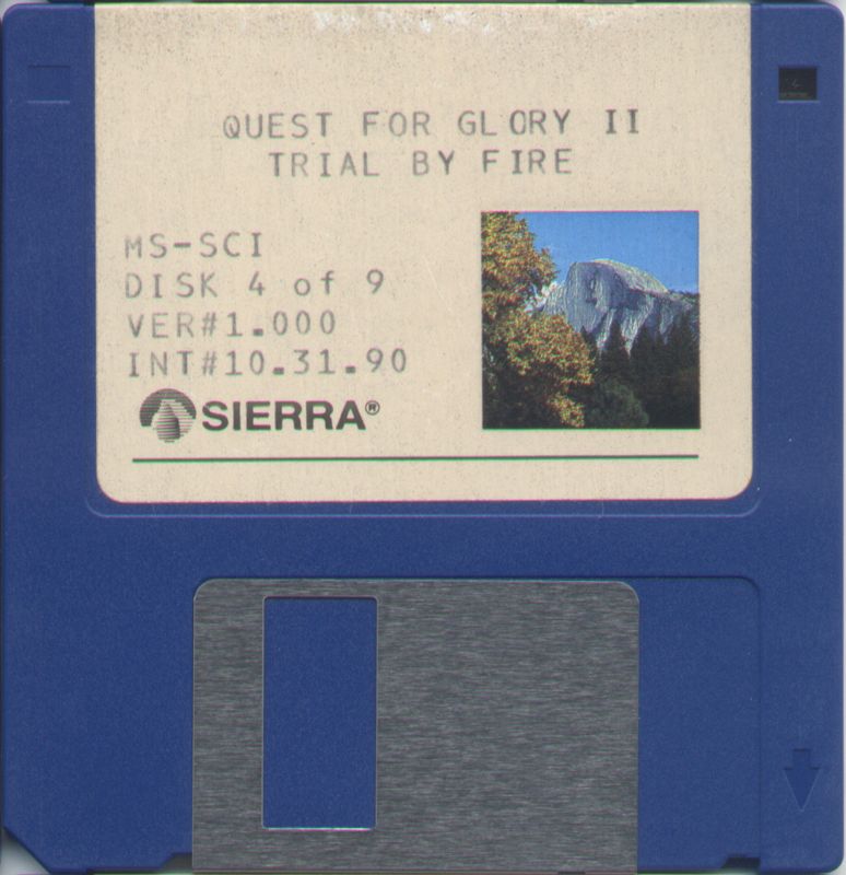 Media for Quest for Glory II: Trial by Fire (DOS): Disk 4