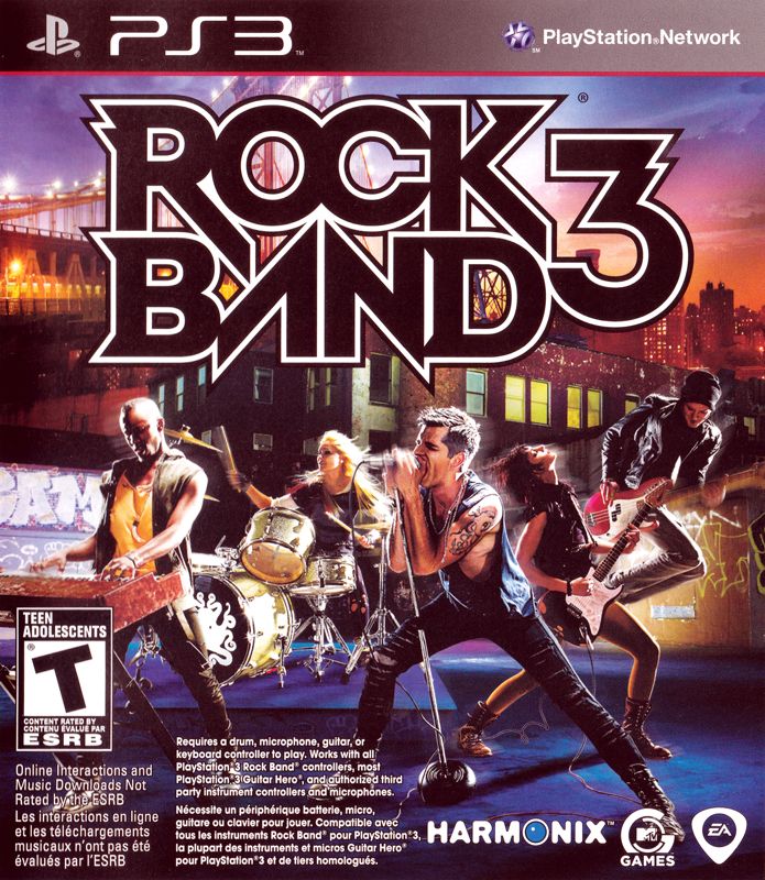 Front Cover for Rock Band 3 (PlayStation 3)