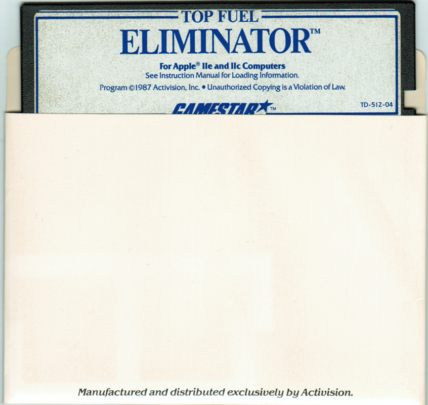 Media for Top Fuel Eliminator (Apple II)