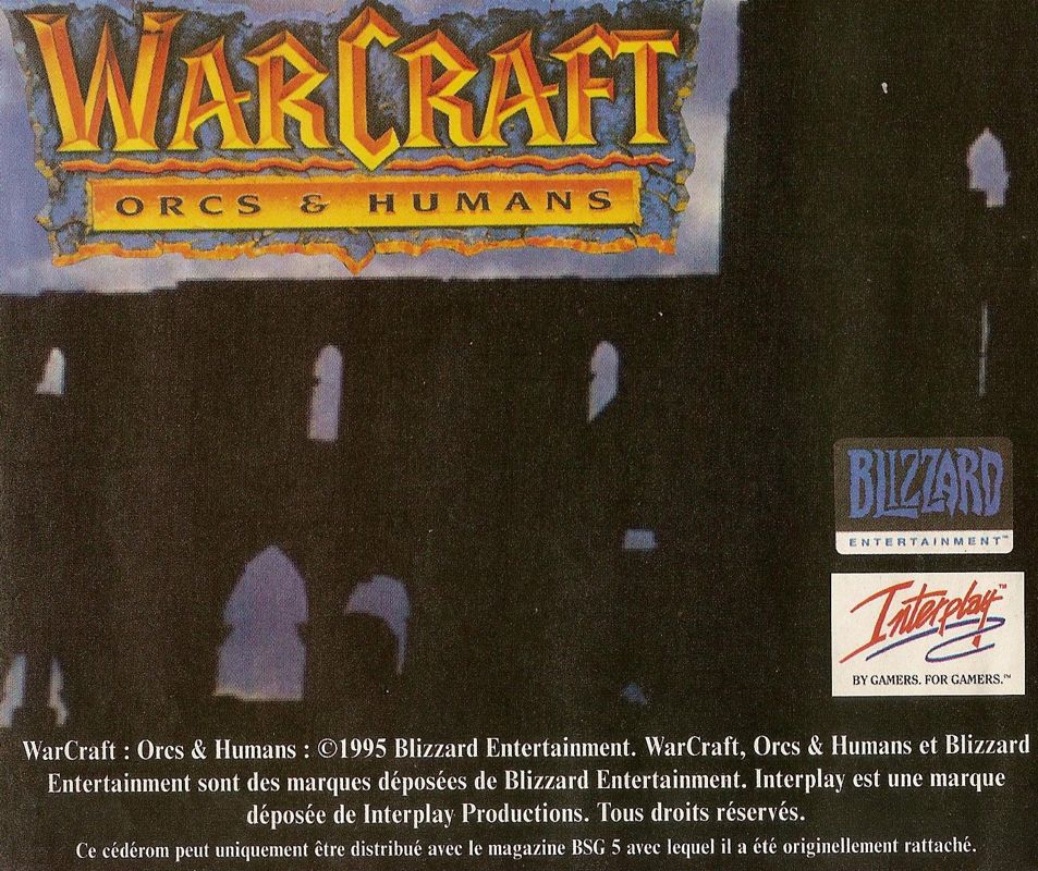 Back Cover for WarCraft: Orcs & Humans (DOS) (Bestseller Games n°5)