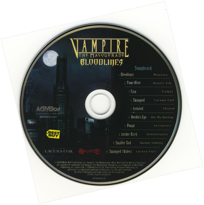 Media for Vampire: The Masquerade - Bloodlines (Windows) (Exclusive to Best Buy): Bonus Soundtrack Disc