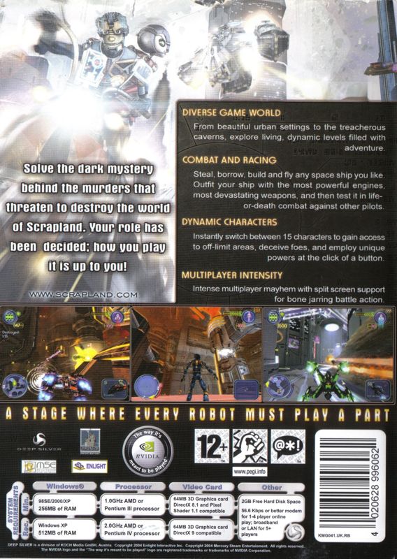Back Cover for American McGee presents Scrapland (Windows)
