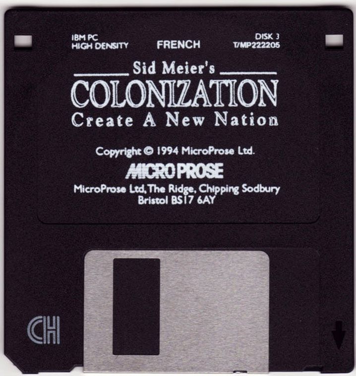 Media for Sid Meier's Colonization (DOS): Disk 3