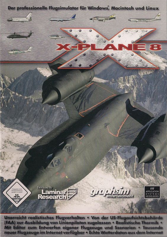 Front Cover for X-Plane 8 (Linux and Macintosh and Windows)