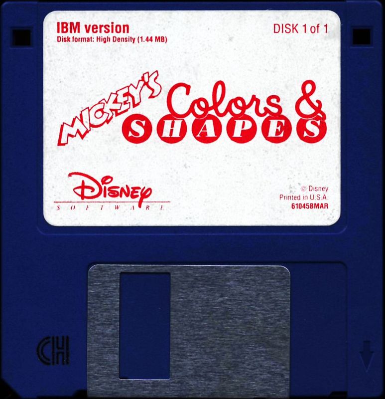 Media for Mickey's Colors & Shapes (DOS)