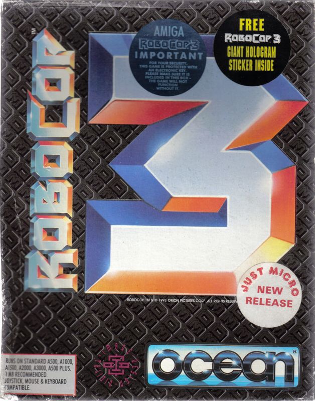 Front Cover for RoboCop 3 (Amiga)
