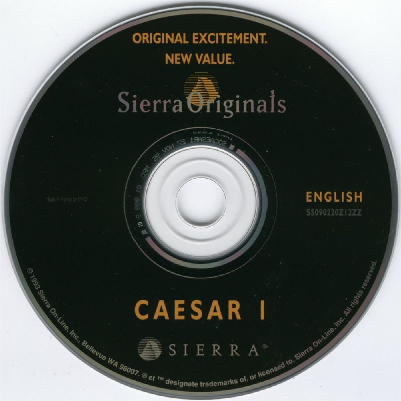 Media for Caesar (DOS) (Sierra Originals release)