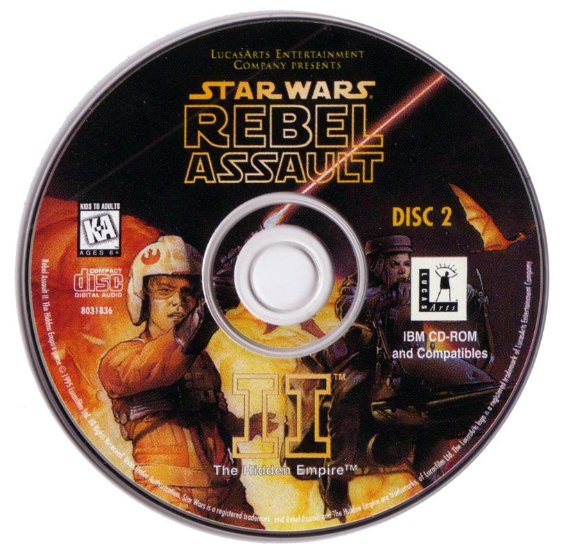 Media for The LucasArts Archives: Vol. II - Star Wars Collection (DOS and Windows): <i>Rebel Assault II</i> disc 2