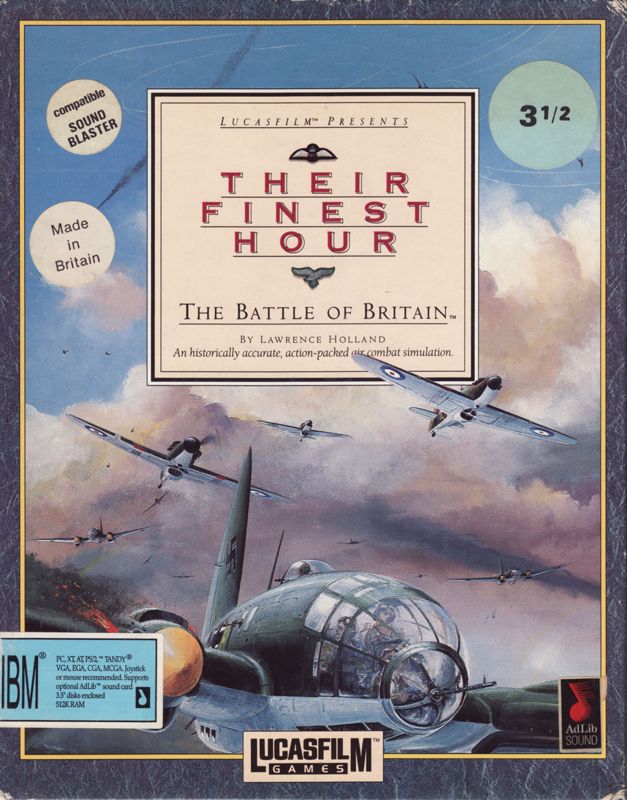 Front Cover for Their Finest Hour: The Battle of Britain (DOS) (3.5" Floppy Disk release)