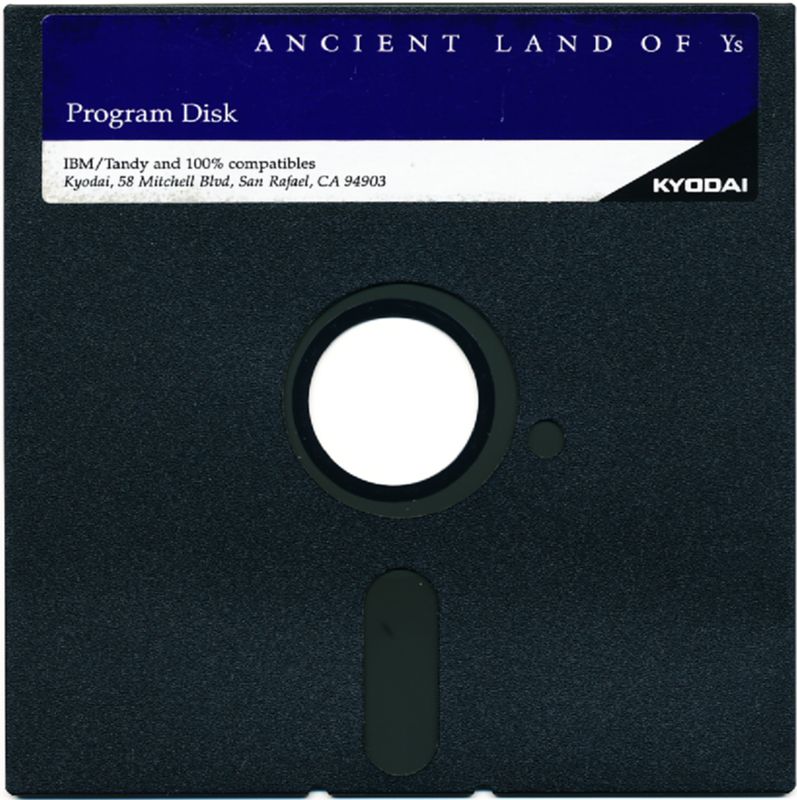 Media for Ys: The Vanished Omens (DOS): 5.25" FD - Program Disk