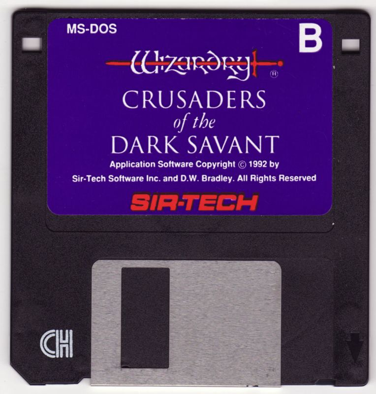 Media for Wizardry: Crusaders of the Dark Savant (DOS): Disk B