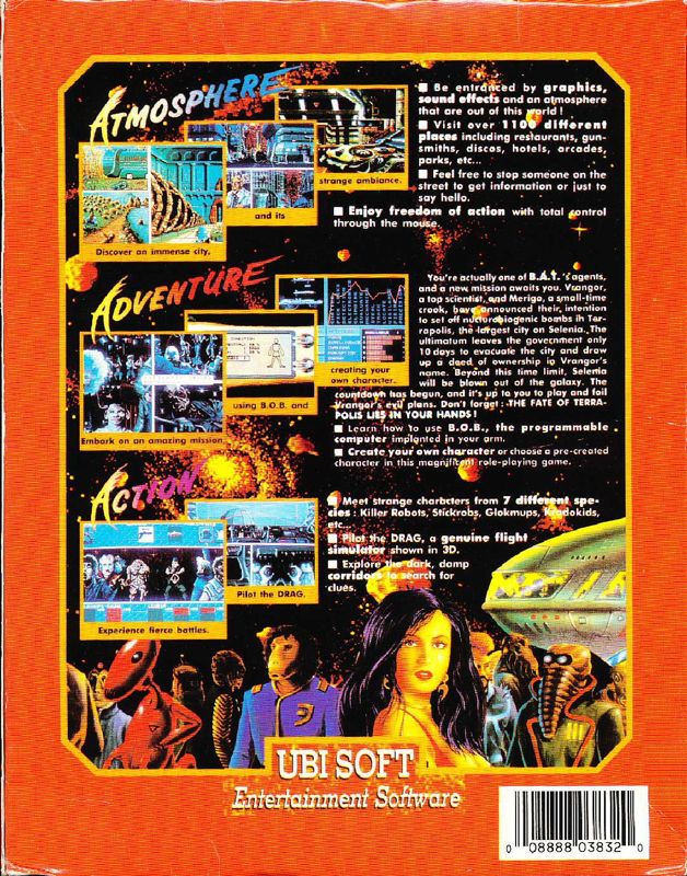 Back Cover for B.A.T. (DOS) (3.5" Disk release)