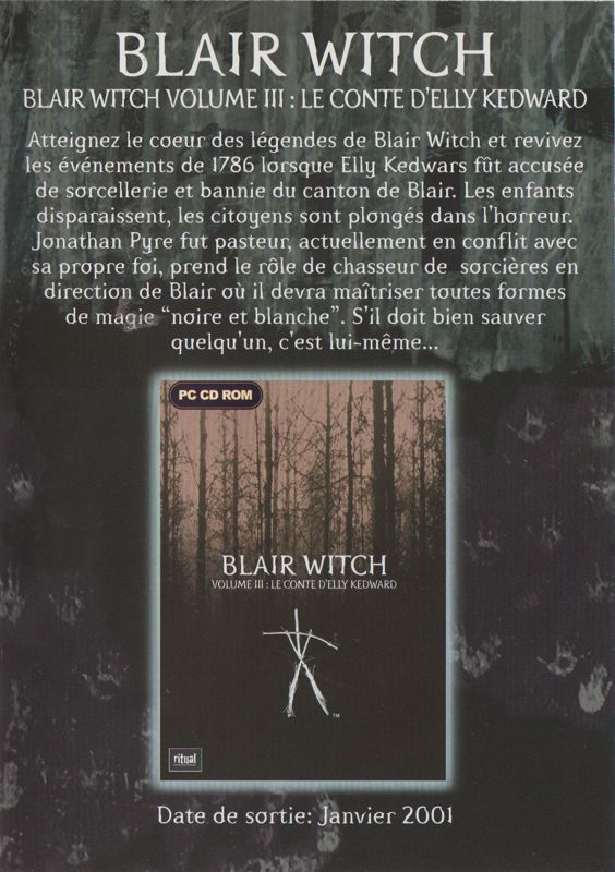 Inside Cover for Blair Witch: Volume II - The Legend of Coffin Rock (Windows): Right
