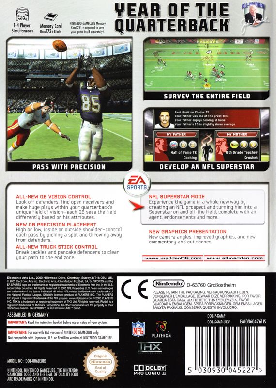 Madden NFL 06 screenshots - MobyGames