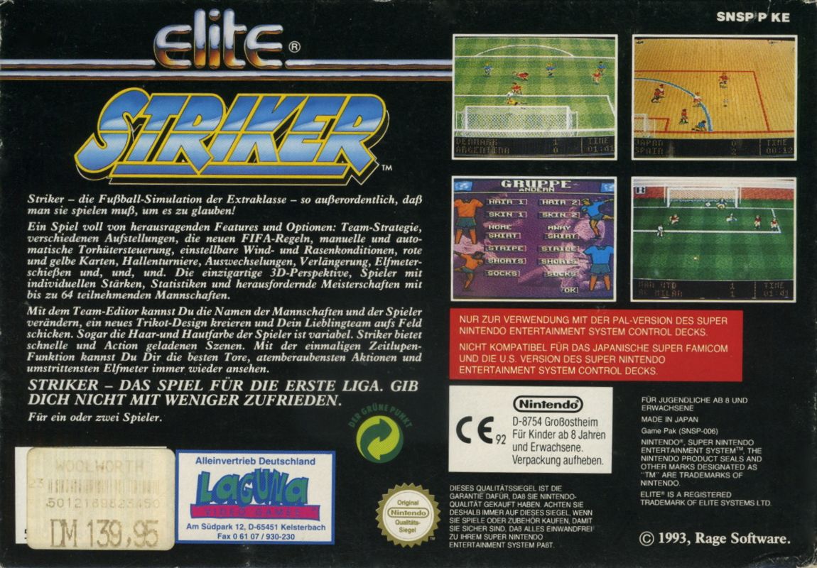 Striker cover or packaging material - MobyGames