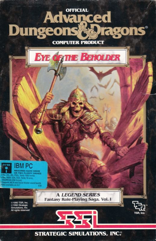 Front Cover for Eye of the Beholder (DOS) (5.25" version)